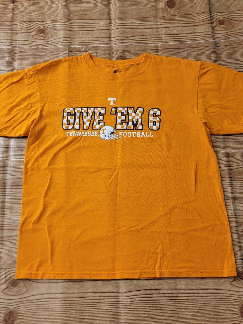 Tennessee Volunteers Shirt Mens Large Orange J America Give Em 6 Football Shirt